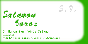 salamon voros business card